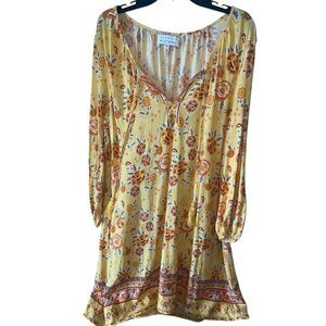 Margaux Riviera Womens Floral Dress 3X Plus Boho Flowy Ruffle Casual Babydoll